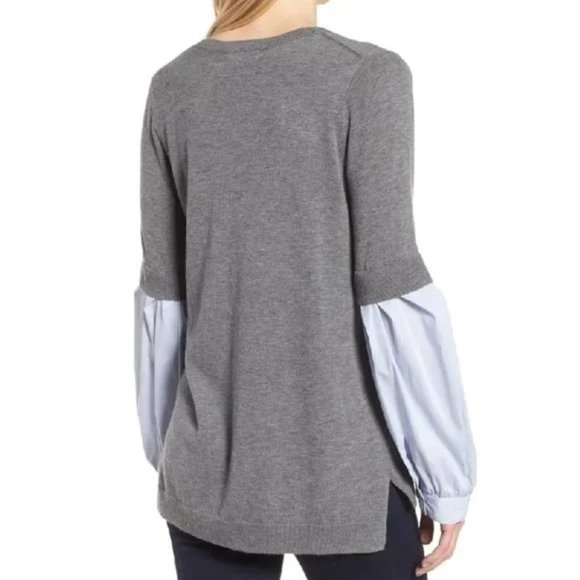 TROUVÉ Woven Sleeve Sweater - Picture 2 of 6